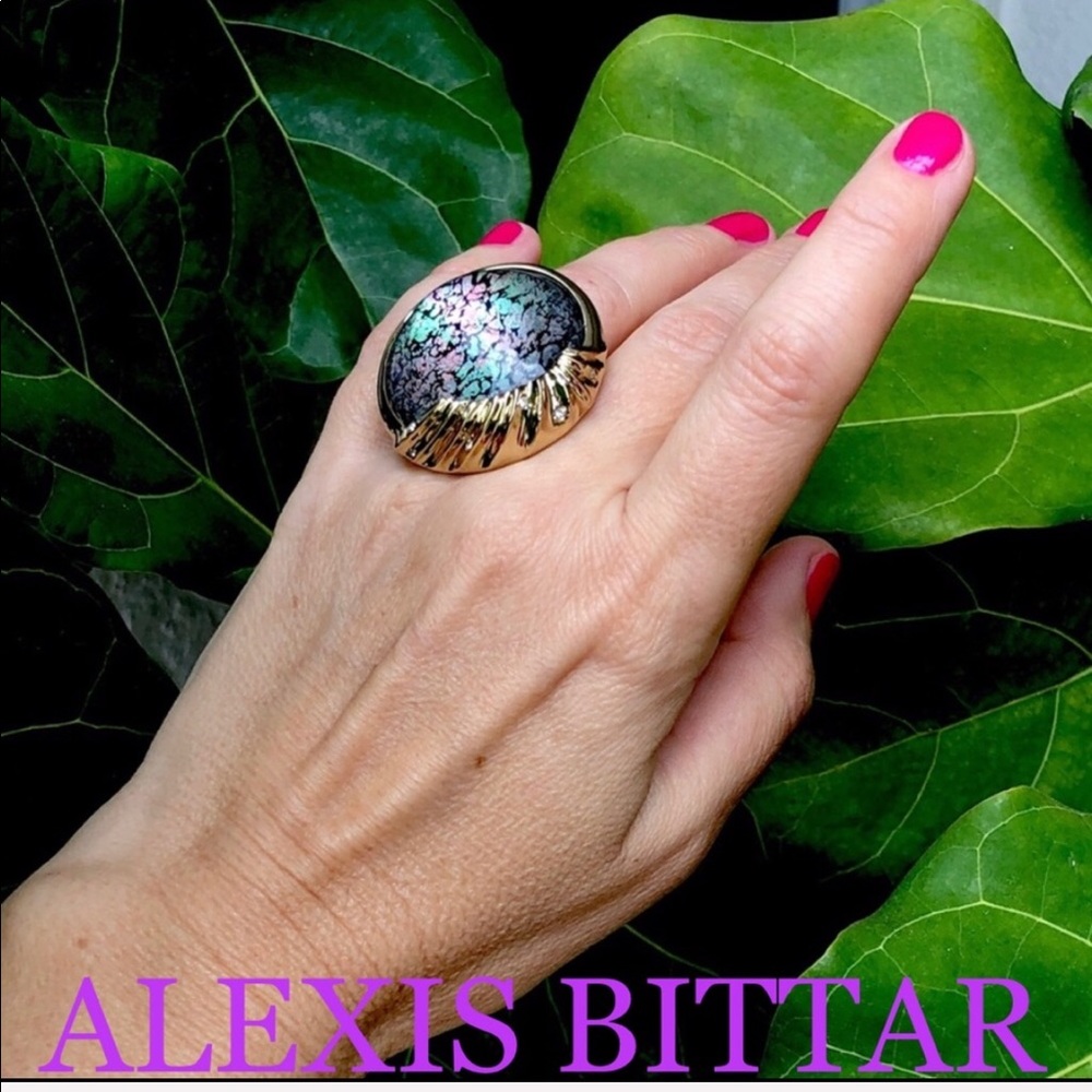 ALEXIS BITTAR Swarovski crystal cocktail ring